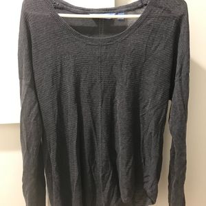 Dark grey lightweight, crew-neck sweater